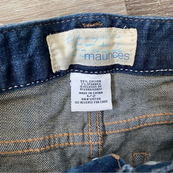 Maurices Denim Mini Skirt Distressed Ripped Y2K 2 - Picture 7 of 10
